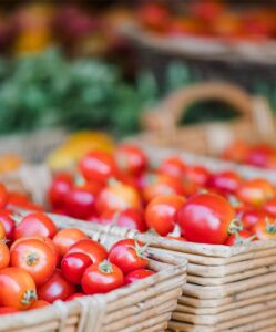 baskets of tomatoes