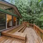 Backyard Wood Wrap Around Porch 