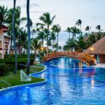 Hotel giant swimming pool