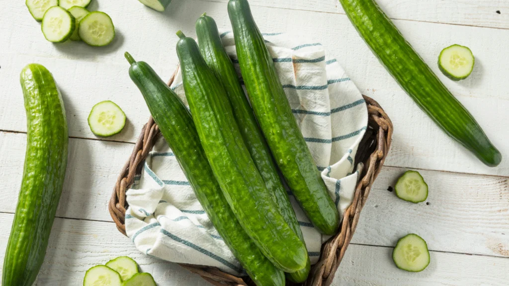 english cucumber on white boards english cucumber on white boards